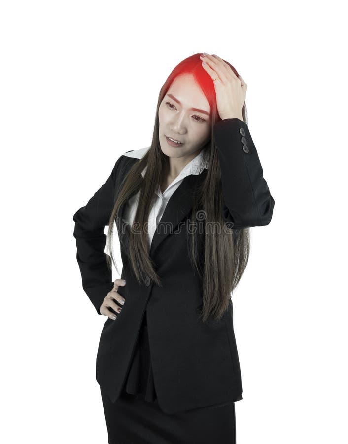 Asian business woman with headache. stock photography Asian business woman with headache. stock photography