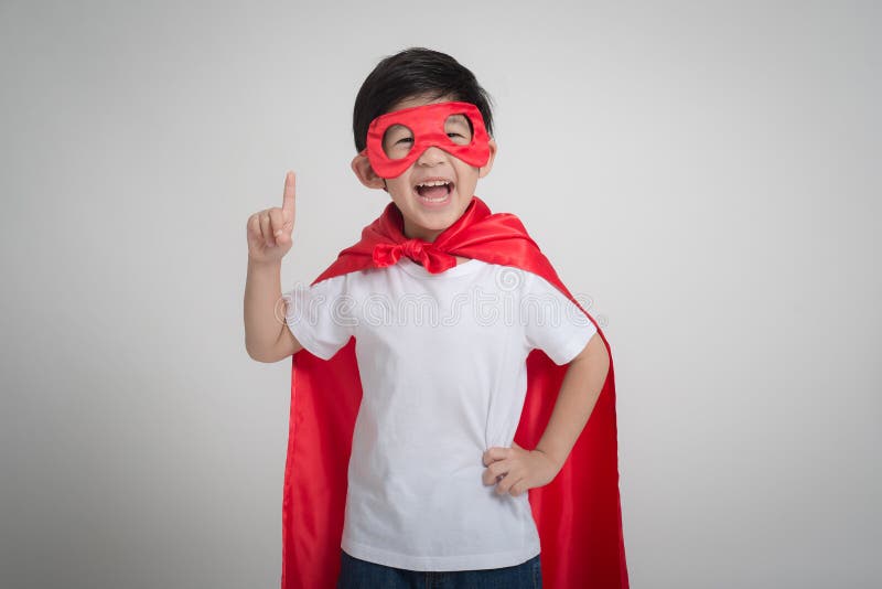 Asian Child in in Superhero`s Costume Stock Image - Image of japan ...