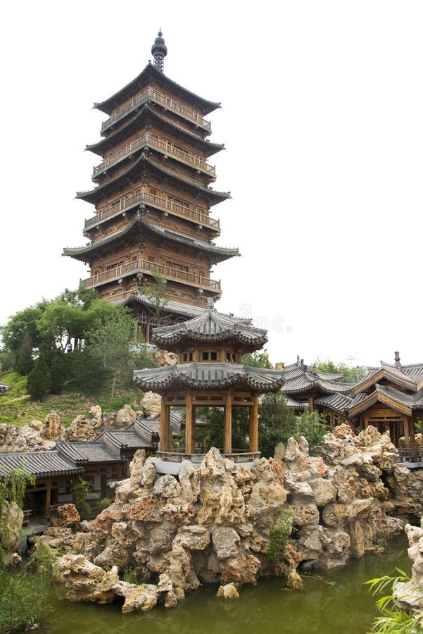 Asian China, antique buildings, Wenfeng tower, Pavilion