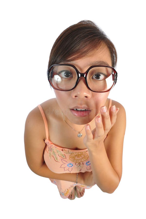 Asian chinese girl looking shocked