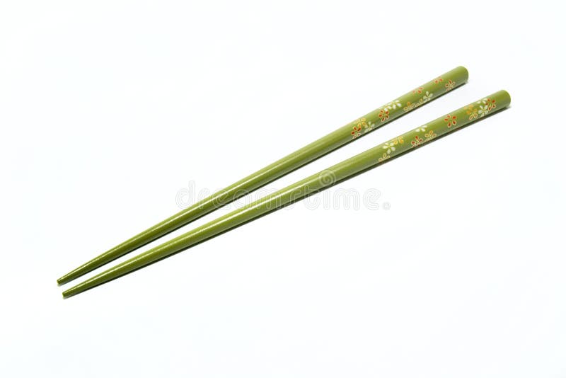 Asian, Chinese or Japanese Chopsticks Isolated on White Background