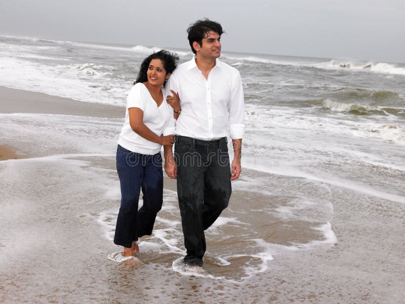 Asian couple at the beach