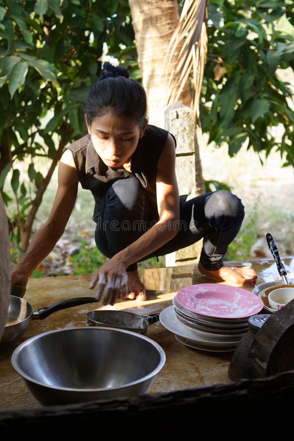 Asian Dish Cleaner stock image. Image of thailand, asian 42050385