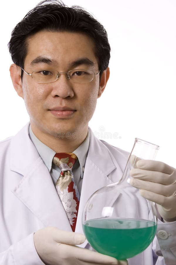 Asian Doctor With Test Tube Stock Image Image Of Exam Hospital 5036633