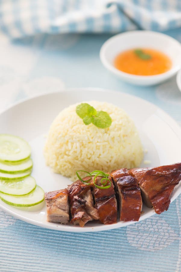 Asian duck rice stock image. Image of barbecue, gourmet 58692911
