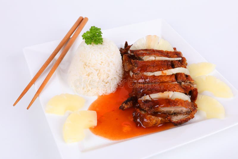 Asian duck meat stock image. Image of rice, exotic, chicken 81320847