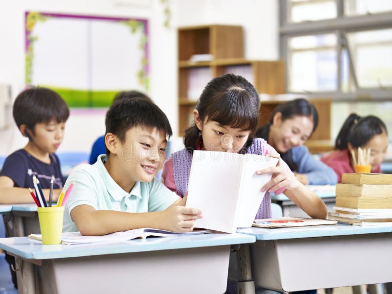 Asian elementary school students in classroom stock photos Asian elementary school students in classroom stock photos