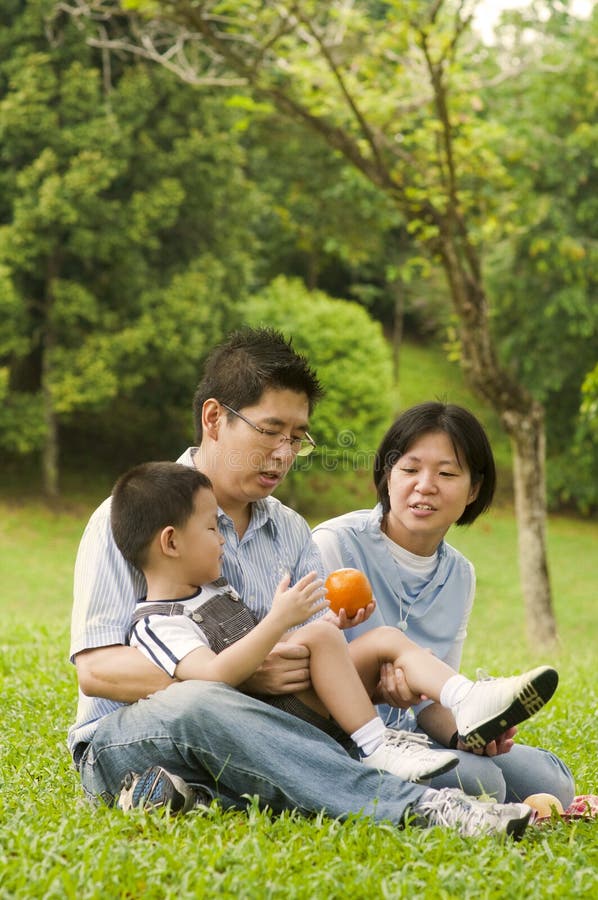 Asian family. Having fun at outdoor Asian family. Having fun at outdoor