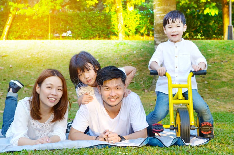 Lovely asian family royalty free stock image Lovely asian family royalty free stock image