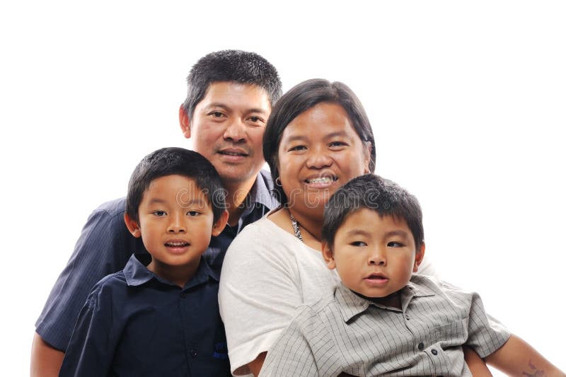 Happy filipino family together looking happy. Happy filipino family together looking happy