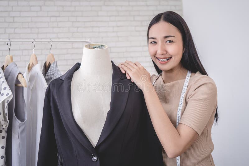 Asian Fashion Stylist Portrait in Studio Stock Photo - Image of ...