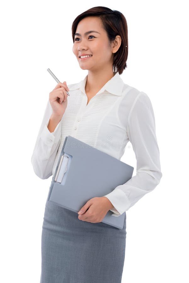 Asian female manager stock photo. Image of isolated, asian - 52875950