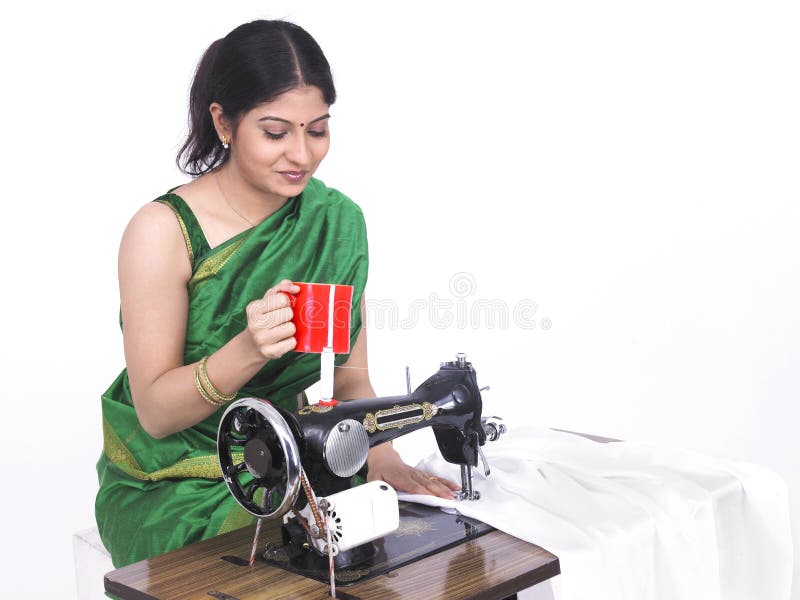 Asian Tailor Her Cell Phone Stock Image - Image of cell, fingers: 7333481