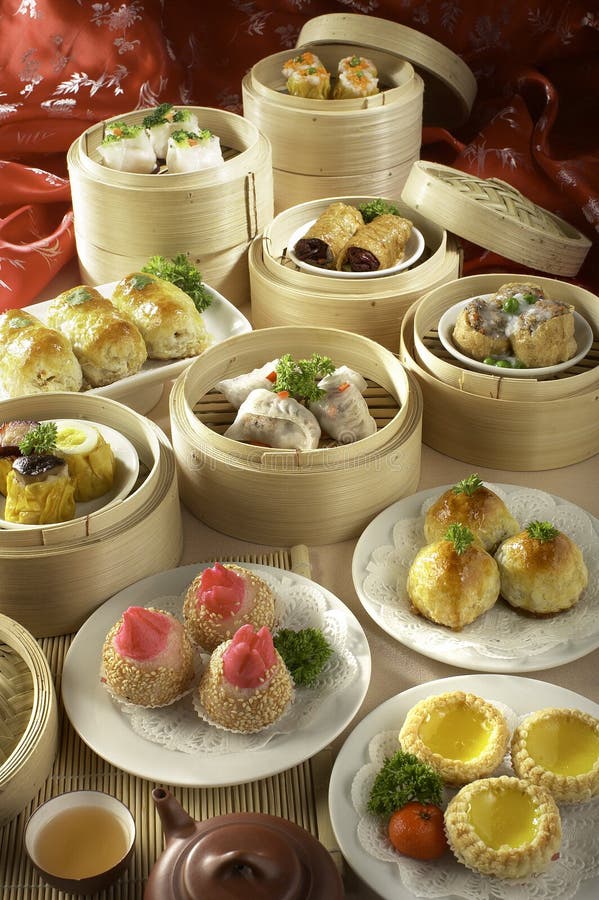 A traditional oriental desserts for breakfast. Dimsum restaurant stock images, royalty-free photos and pictures