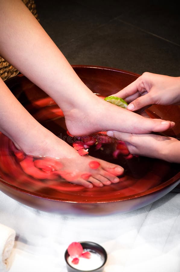 Foot Spa stock image. Image of healing, brown, cosmetics 13384247