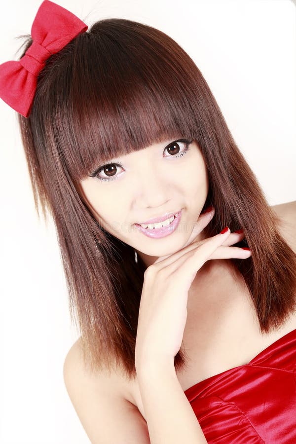 Asian Girl Closeup Stock Photo