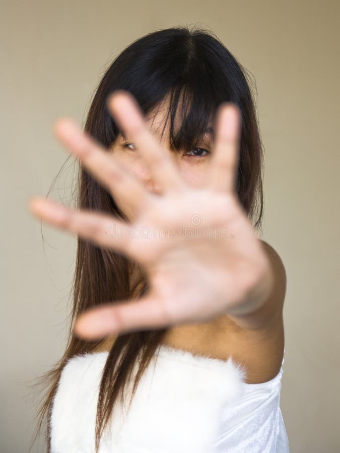 Asian Girl and hand