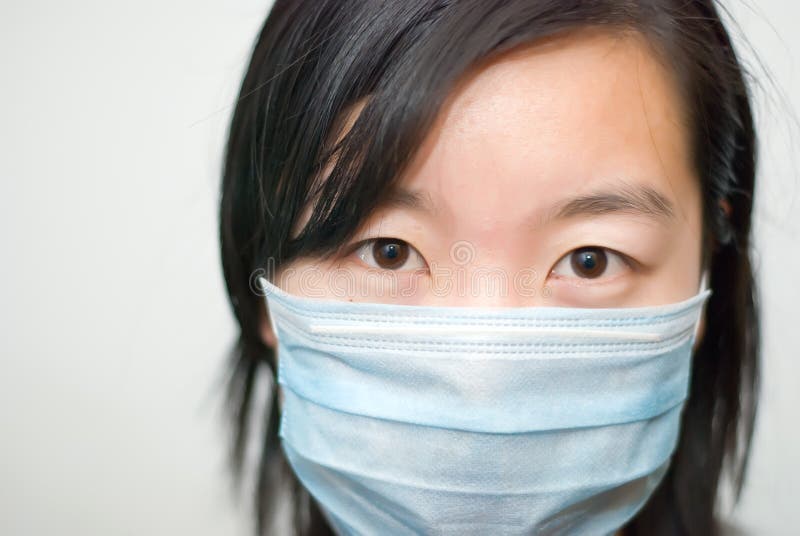 Asian Girl Wearing A Mask Royalty Free Stock Photos Image 12856528
