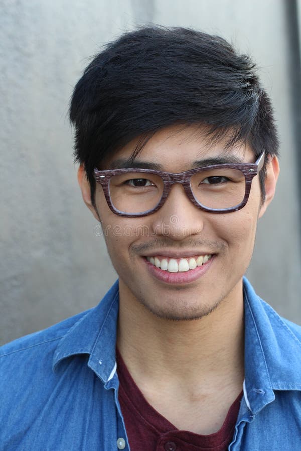Asian Handsome Man Wearing Glasses Stock Photo Image of lens, good