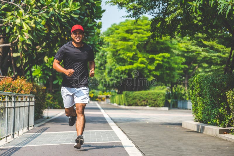 Healthy runner jogging outdoor. Fitness and sport healthy lifestyle concept.