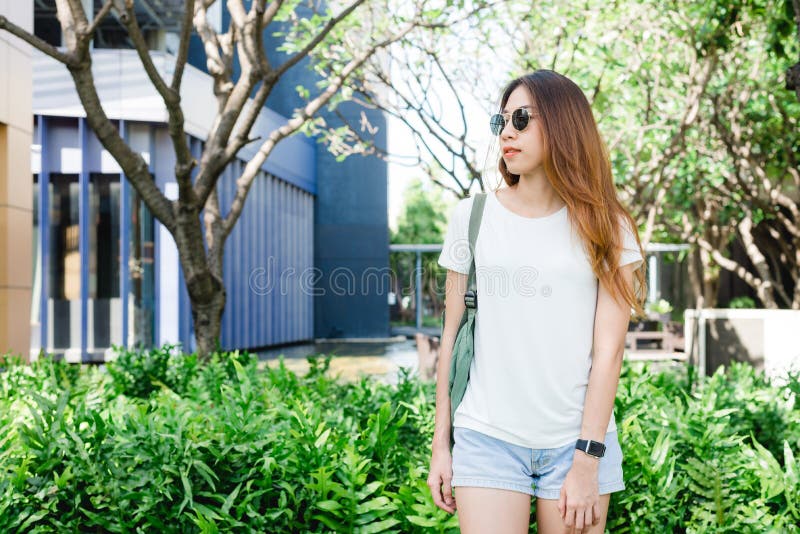 Asian Girl White T Shirt Isolated: Over 616 Royalty-Free