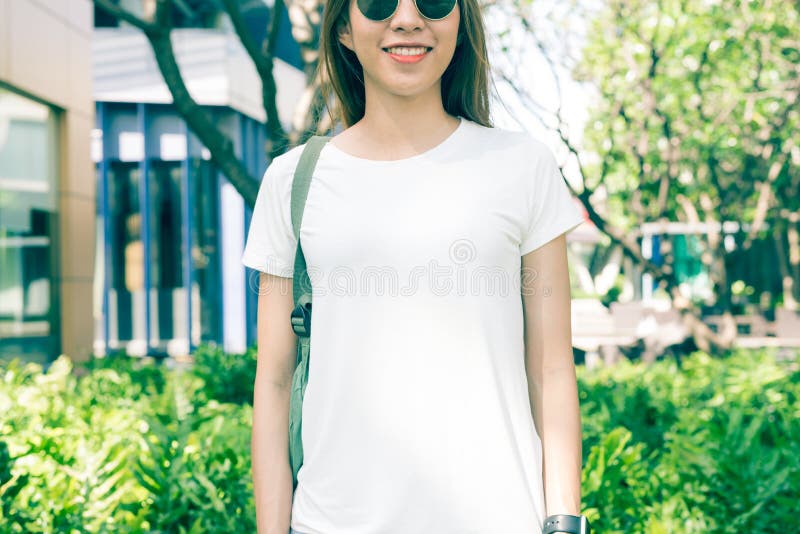 Asian Girl White T Shirt Isolated: Over 616 Royalty-Free