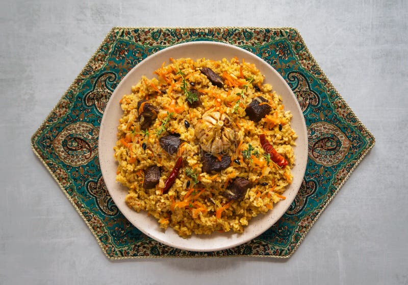 Kabsa Bowl And Meal Horizontal Stock Image - Image of food, arabian ...