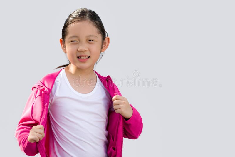 Asian Kid In Sweater Isolated On White Stock Image - Image of sweater ...