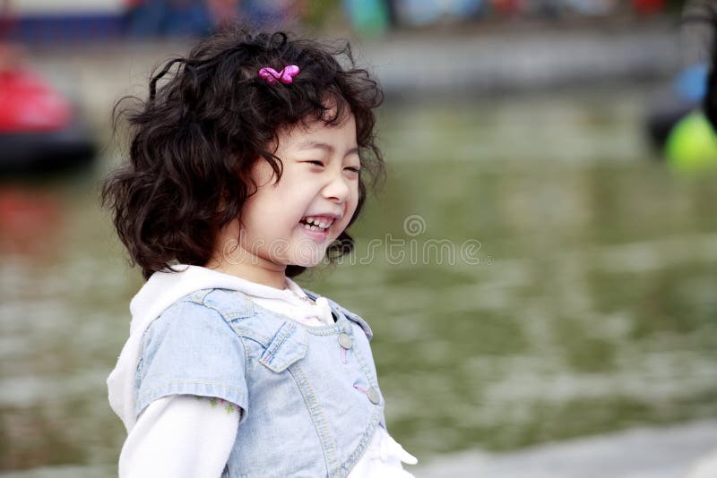 Asian little girl s laughing