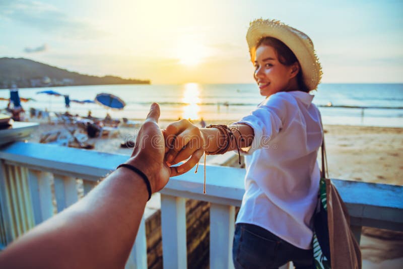 holding hands travel photo