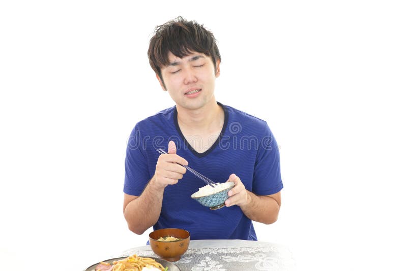 Man has no appetite stock image. Image of meal, fail - 143301827