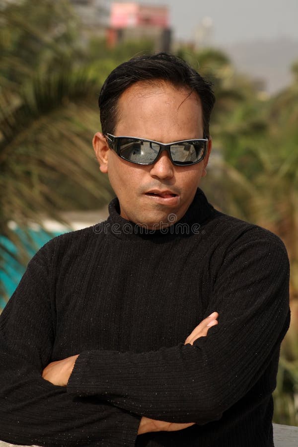 Asian man in sunglasses stock image. Image of portrait 5609885