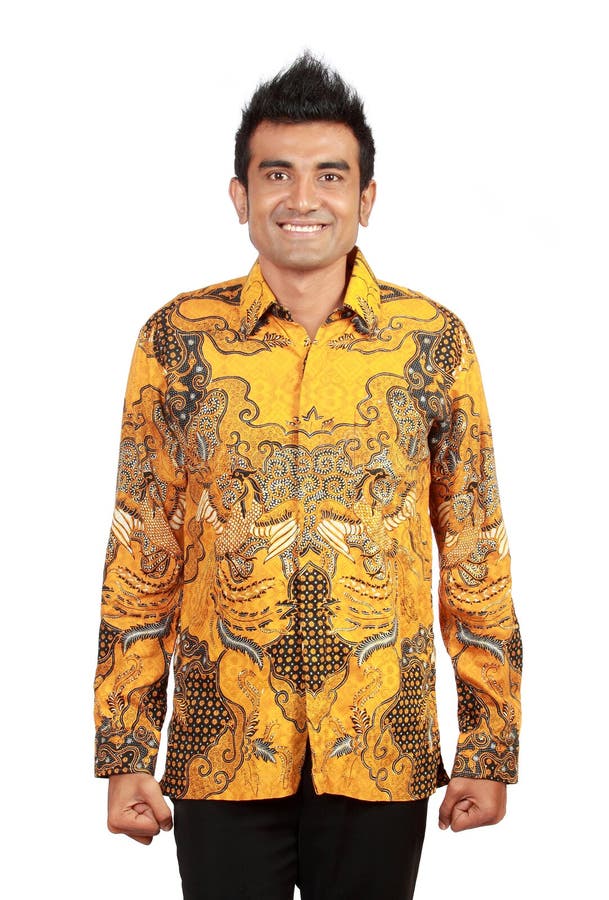 Asian man wearing batik