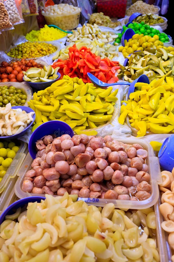 Asian Market with Baskets of Fruit Stock Image Image of tasty, sales 20182467