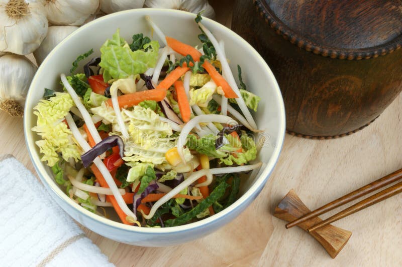 Asian Mixed Vegetable in a Bowl Stock Image Image of fine, culinary