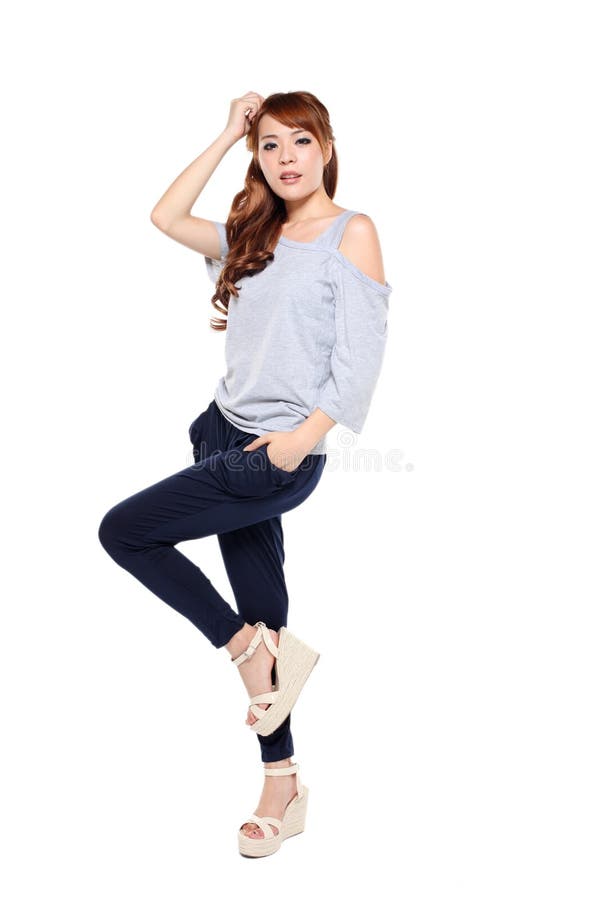 Asian model full body stock images