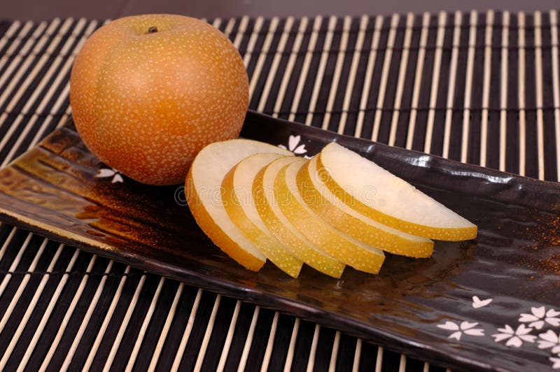 Asian pear on plate