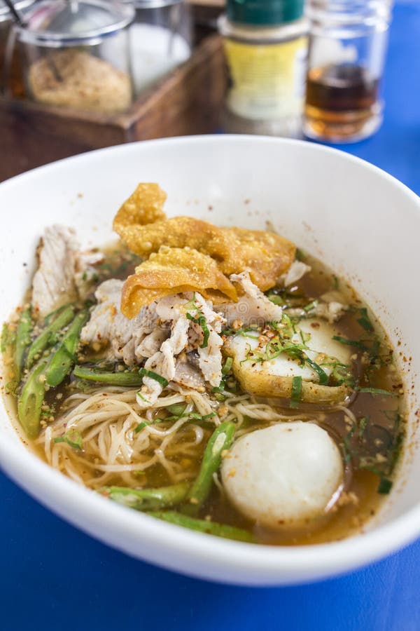 Asian pork noodles stock image. Image of cooked, cooking 37519833