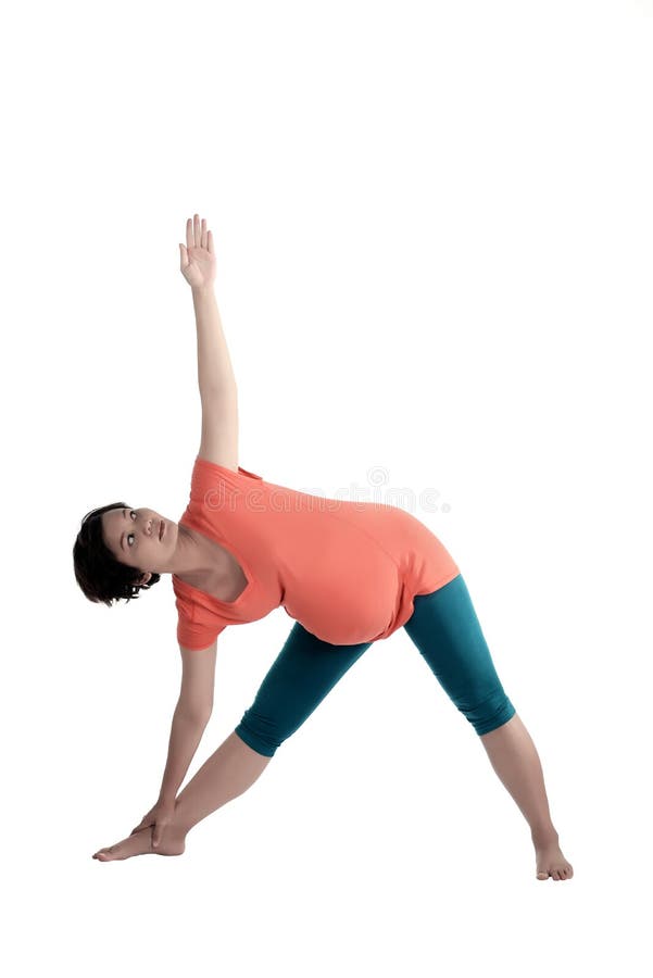 Asian Pregnant Woman Doing Yoga