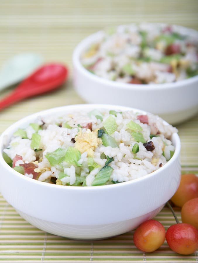 Healthy rice dish stock image. Image of cookery, fruit 9588989
