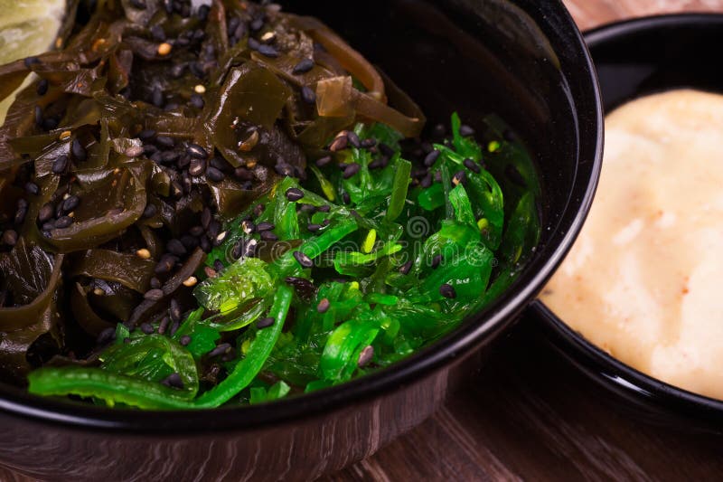 Asian Seaweed Salad with Nut Sauce Stock Image Image of restaurant