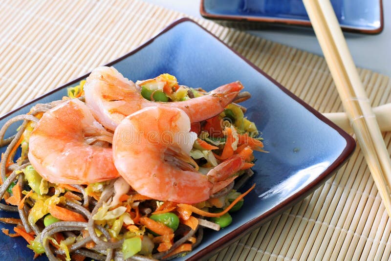 Asian shrimp dinner