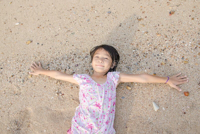 Chinese girl jump at beach stock image. Image of person - 11930141