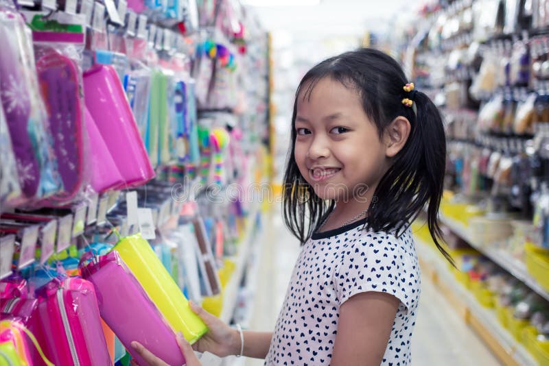 Asian Smiling Little Girl in Store Stock Photo Image of pretty, girl 180678346