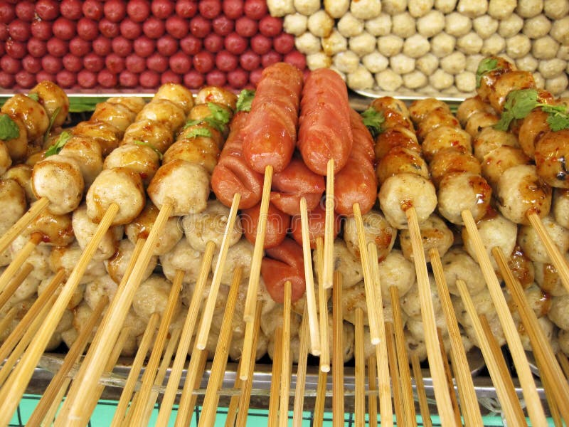 Asian street market snacks stock photo. Image of stall - 11447410