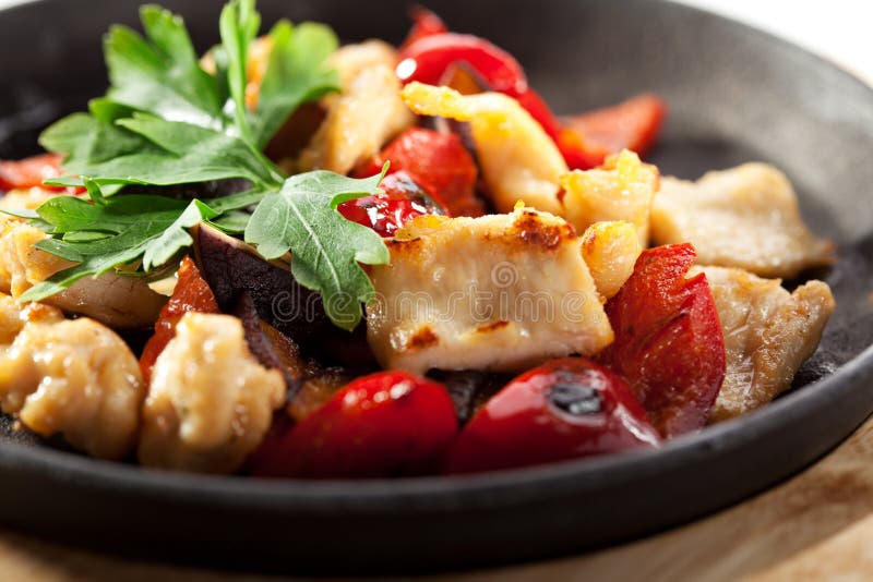 Asian Style Chicken Stir-Fry Stock Photo - Image of green, stir: 75454722