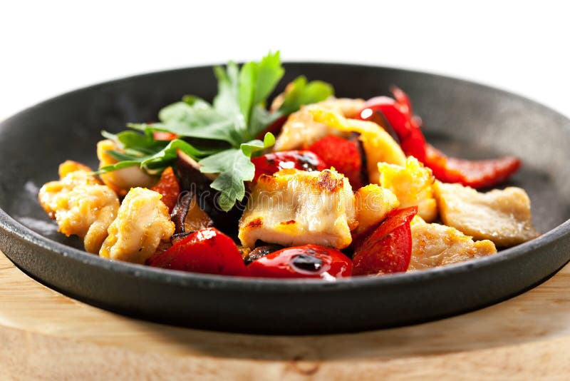 Asian Style Chicken Stir-Fry Stock Image - Image of nutrition, meat