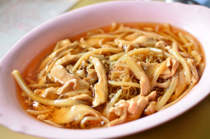 Asian style noodle in brown soup