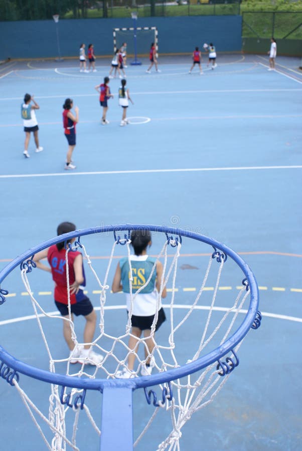 Asian teen netball game