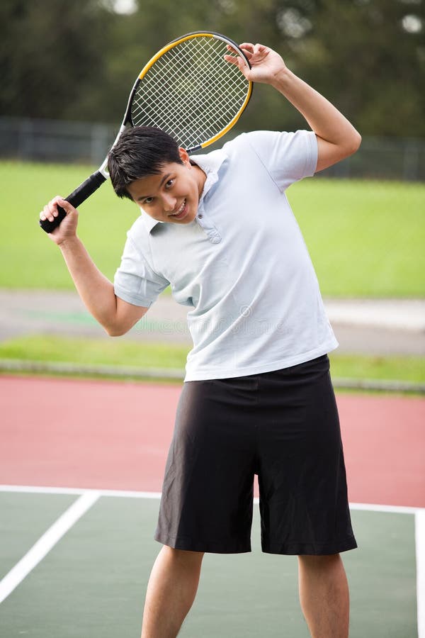 Asian tennis player stock image. Image of male, copyspace - 6589801